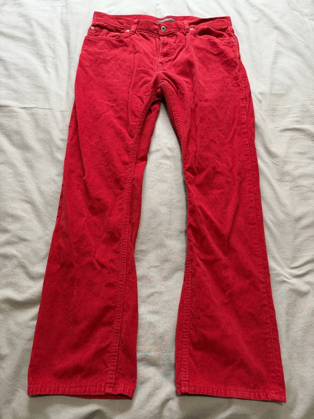 Banana Republic Mens Pima Cotton 5-Pocket Corduroy Pants 35x32 Casual Saucy Red